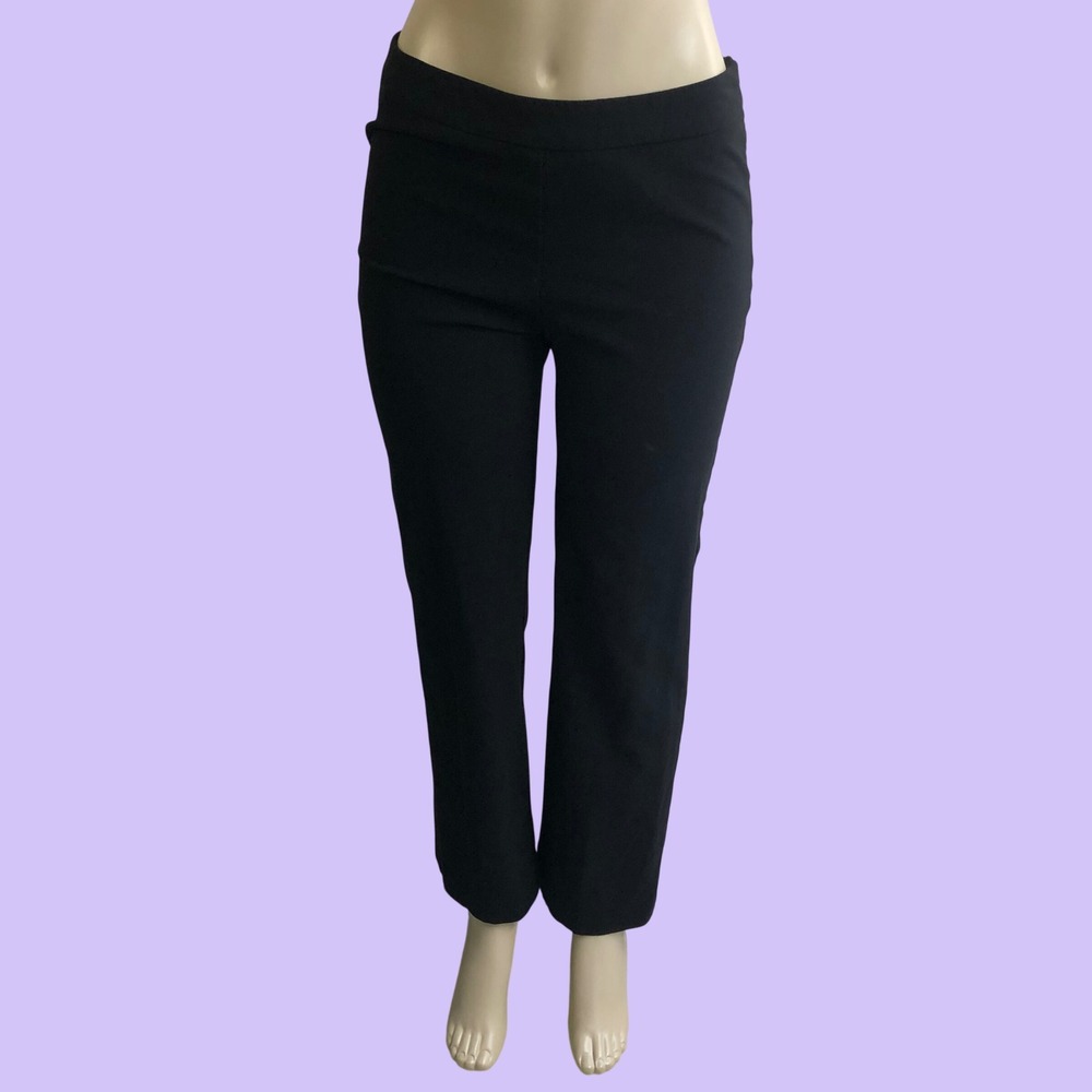 Vintage Y2K Bandolino Black Stretch Boot Cut Dress Pants Womens 8 Mid Rise